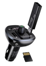 USAMS FM transmitter με οθόνη US-CC115, 2x USB, SD card, 3.4A, μαύρο - 6958444925387 - Image 2