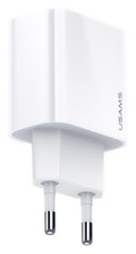 USAMS φορτιστής τοίχου US-CC118, 1x type-C, PD3.0 20W 3A, λευκός - 6958444926964
