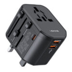 USAMS φορτιστής/αντάπτορας πρίζας US-CC179, USB-C & 2x USB, universal, 20W, μαύρος - 6958444904641