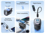 USAMS φορτιστής τοίχου US-CC229, USB & USB-C, 30W, GaN, λευκός - 6958444910666 - Image 2