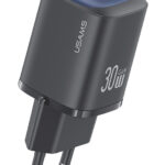 USAMS φορτιστής τοίχου US-CC251, USB-C, 30W, GaN, μαύρος - 6958444910536