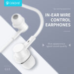 CELEBRAT earphones με μικρόφωνο G19, 3.5mm σύνδεση, Φ10mm, 1.2m, λευκά - 6925146950962 - Image 2