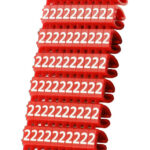 POWERTECH Clip αρίθμησης καλωδίου Νο 2, Red, 10τεμ. - 5210131046289