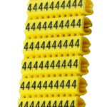 POWERTECH Clip αρίθμησης καλωδίου Νο 4, Yellow, 10τεμ. - 5200903201800