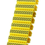 POWERTECH Clip αρίθμησης καλωδίου γράμμα C, Yellow, 10τεμ. - 5200903201909