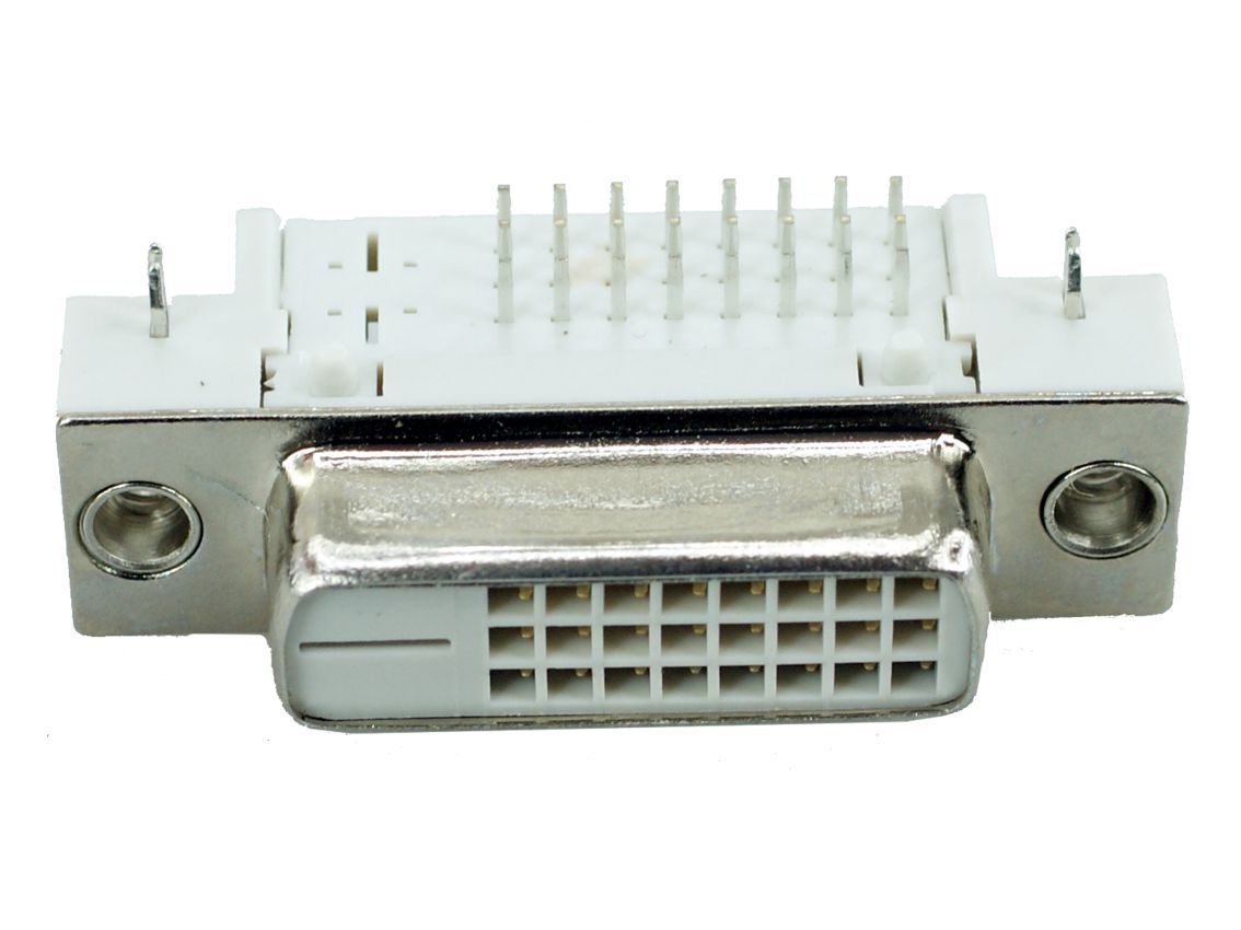 CON-D001 DVI Connector - DVI 25P, Nickel, White - - Image 1