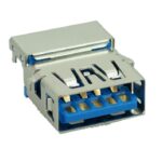 USB 3.0 Connector A TYPE, down, Silver -