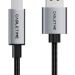 CABLETIME καλώδιο USB σε USB Type B CT-AMBM1, 480Mbps, 3m, μαύρο - 5210131109090