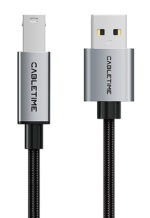 CABLETIME καλώδιο USB σε USB Type B CT-AMBM1, 480Mbps, 5m, μαύρο - 5210131109106