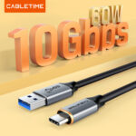 CABLETIME καλώδιο USB-C σε USB CT-AMCMG2, 60W, 10Gbps, 1m, μαύρο - 5210131094754 - Image 2
