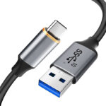 CABLETIME καλώδιο USB-C σε USB CT-AMCMG2, 60W, 10Gbps, 1m, μαύρο - 5210131094754