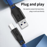 CABLETIME καλώδιο USB σε USB Type B CT-C160-U3-AMBM, 5Gbps, 2m, μπλε - 5210131075043 - Image 2