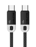 CABLETIME καλώδιο USB-C CT-CM60-PBW, 60W PD, 480Mbps, 1m, μαύρο - 5210131120736