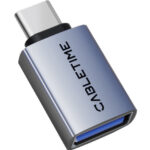 CABLETIME αντάπτορας USB-C σε USB CT-CMAF10-AG, 10Gbps, γκρι - 5210131108970