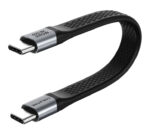 CABLETIME καλώδιο USB-C CT-FU4-AG, flat, 240W, 40Gbps, 8K/60Hz, USB4, 0.15m, μαύρο - 5210131108932