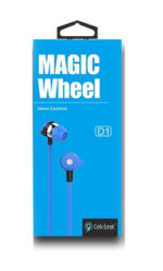 CELEBRAT earphones με μικρόφωνο D1, 3.5mm, Φ10mm, 1.2m flat, μπλε - 6925146931022 - Image 2