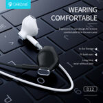CELEBRAT earphones με μικρόφωνο D12, USB-C σύνδεση, Φ14.2mm, 1.2m, λευκά - 6925146951150 - Image 2