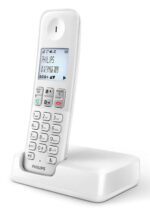 PHILIPS ασύρματο τηλέφωνο D2501W-34, με ελληνικό μενού, λευκό - 4895229101203