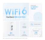 TP-LINK Home Mesh Wi-Fi 6 System Deco X10, 1500Mbps AX1500, Ver. 1.0 - 4895252503197 - Image 2