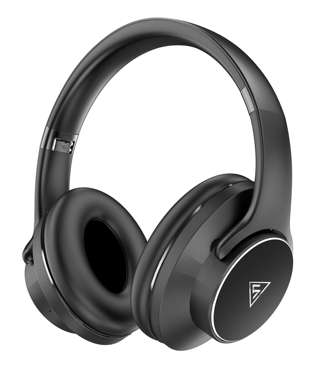 DESIGN1-BK DOQAUS headphones DESIGN 1, ασύρματα & ενσύρματα, Φ40mm, 600mAh, μαύρα - 6974340900495 - Image 1