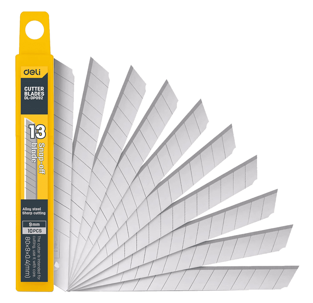 DL-DP092 DELI ανταλλακτικές λεπίδες DL-DP092 για κοπίδι, 9mm, 10τμχ - 6973107487200 - Image 1