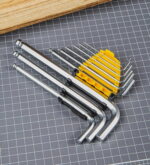 DELI σετ κλειδιά Allen DL3088 με μακρύ βραχίονα, 1.5-10mm, Cr-V, 9τμχ - 6974173013331 - Image 2