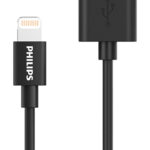 PHILIPS καλώδιο USB σε Lightning  DLC3104V-00, 2.4Α, 1.2m, μαύρο - 4895229112438