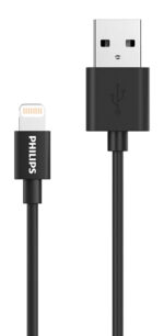 PHILIPS καλώδιο USB σε Lightning  DLC3104V-00, 2.4Α, 1.2m, μαύρο - 4895229112438