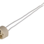 Ντουί λάμπας GΖ10/GU10 με καλώδια DX-100A, 250V 2A, κεραμικό, λευκό - 5210131041161