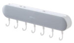 ECOCO κρεμάστρα κουζίνας E2027 με 7 γάντζους, 3.8x6x30cm, γκρι - 6974710171135