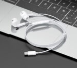 CELEBRAT earphones με μικρόφωνο E300, USB-C σύνδεση, Φ10mm, 1.2m, λευκά - 6925146951440 - Image 2