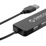 ORICO USB hub FL01, 4x θυρών, USB 2.0, 480Mbps, USB σύνδεση, μαύρο - 6942227106490