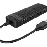 ORICO USB hub FL02, 4x θυρών, USB 2.0, 480Mbps, USB σύνδεση, μαύρο - 6942227106513