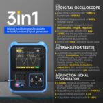 FNIRSI 3 σε 1 παλμογράφος/signal generator/transistor tester χειρός DSO-TC3, επαναφορτιζόμενο - 5210131133750 - Image 2