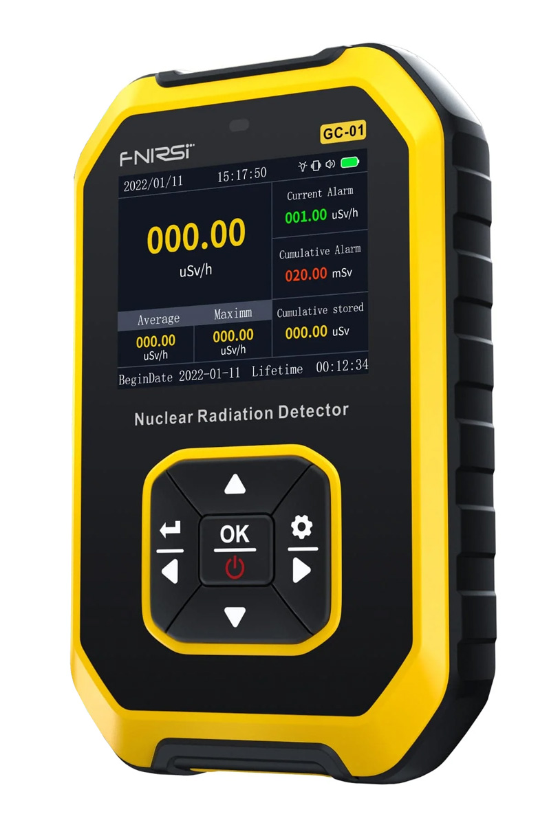 FNR-GC-01-YL FNIRSI ψηφιακός μετρητής ακτινοβολίας GC-01, β/γ/Χ ακτίνες, επαναφορτιζόμενος - 5210131120880 - Image 1