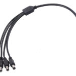 FOLKSAFE splitter DC1F4M, 1 θηλυκό σε 4 αρσενικά, 5.5x2.1mm, 4τμχ - 5210131047613