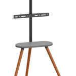 BRATECK βάση τηλεόρασης δαπέδου FS28-44F-04, 43-65", έως 35kg, με ράφι - 5210131095874