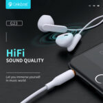 CELEBRAT earphones με μικρόφωνο G23, 3.5mm σύνδεση, Φ14mm, 1.2m, μαύρα - 6925146951181 - Image 2