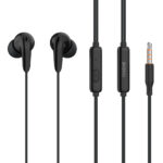 CELEBRAT earphones με μικρόφωνο G26, 3.5mm σύνδεση, Φ10mm, 1.2m, μαύρα - 6925146951303