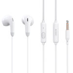 CELEBRAT earphones με μικρόφωνο G27, 3.5mm σύνδεση, Φ14mm, 1.2m, λευκά - 6925146951334