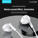 CELEBRAT earphones με μικρόφωνο G34, 3.5mm σύνδεση, 14mm, 1.2m, μαύρα - 6925146951563 - Image 2