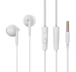 CELEBRAT earphones με μικρόφωνο G34, 3.5mm σύνδεση, 14mm, 1.2m, λευκά - 6925146951570
