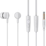 CELEBRAT earphones με μικρόφωνο G35, 3.5mm σύνδεση, 10mm, 1.2m, λευκά - 6925146951594