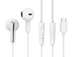 CELEBRAT earphones με μικρόφωνο G37, USB-C σύνδεση, 14.2mm, 1.2m, λευκά - 6925146951792