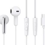 CELEBRAT earphones με μικρόφωνο G37, USB-C σύνδεση, 14.2mm, 1.2m, λευκά - 6925146951792