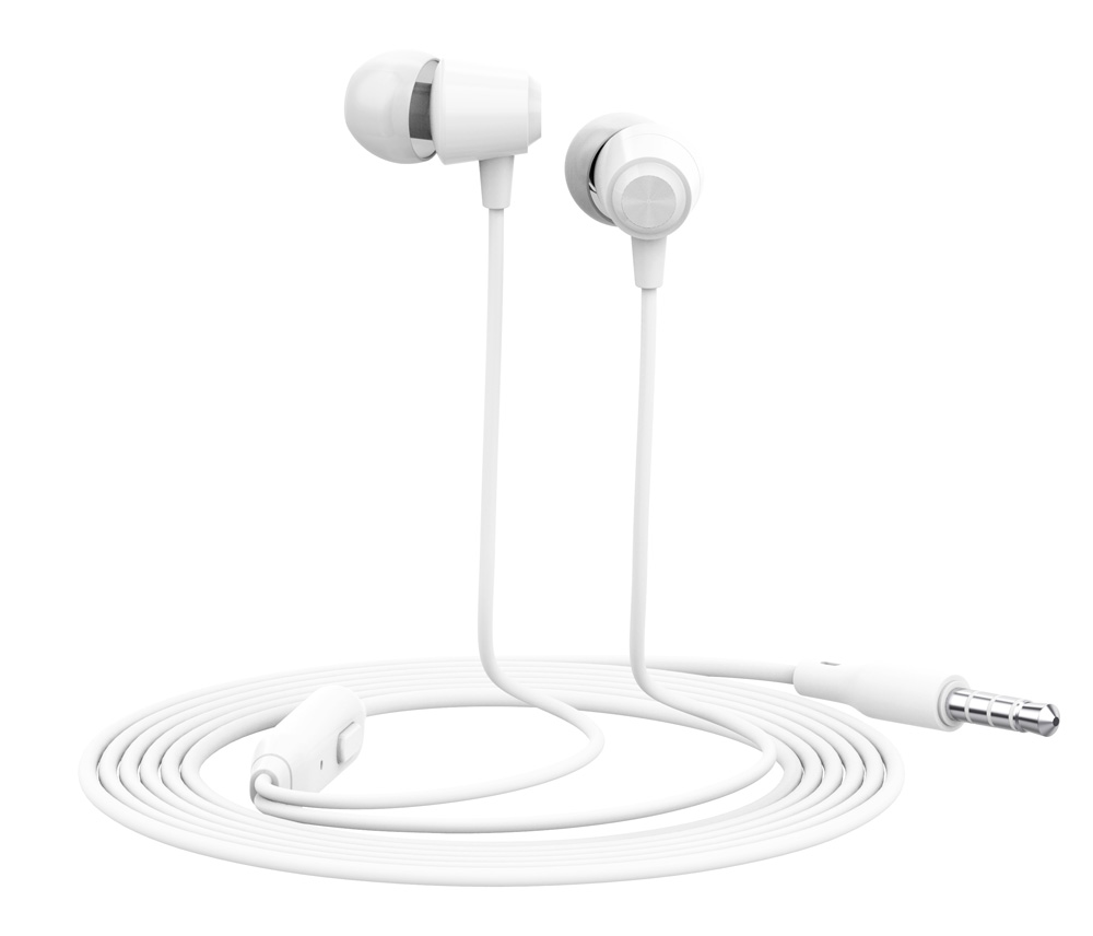 G4-WH CELEBRAT earphones με μικρόφωνο G4, 3.5mm σύνδεση, Φ10mm, 1.2m, λευκό - 6925146950429 - Image 1
