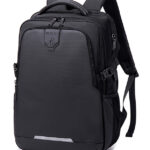 GOLDEN WOLF τσάντα πλάτης GB00444, με θήκη laptop 15.6", 23L, μαύρη - 6970672350717