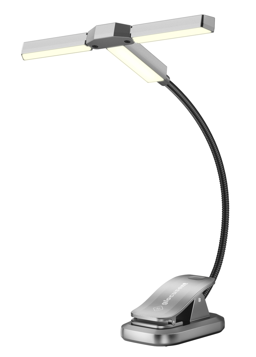 GLCSNTA2301 GLOCUSENT LED φακός διαβάσματος GLCSNTA2301, επαναφορτιζόμενος, έως 50lm, γκρι - 5210131124895 - Image 1