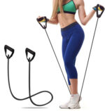 Λάστιχο γυμναστικής με χερούλια GYM-0005, Φ9, 1.2μ, μπλε - 5210131032916 - Image 2