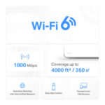 MERCUSYS Mesh Wi-Fi 6 System Halo H70X, 1.8Gbps Dual Band, 2τμχ, Ver 1.0 - 6957939000684 - Image 2